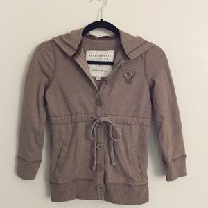 A&F soft heavy hoodie with crop sleeves